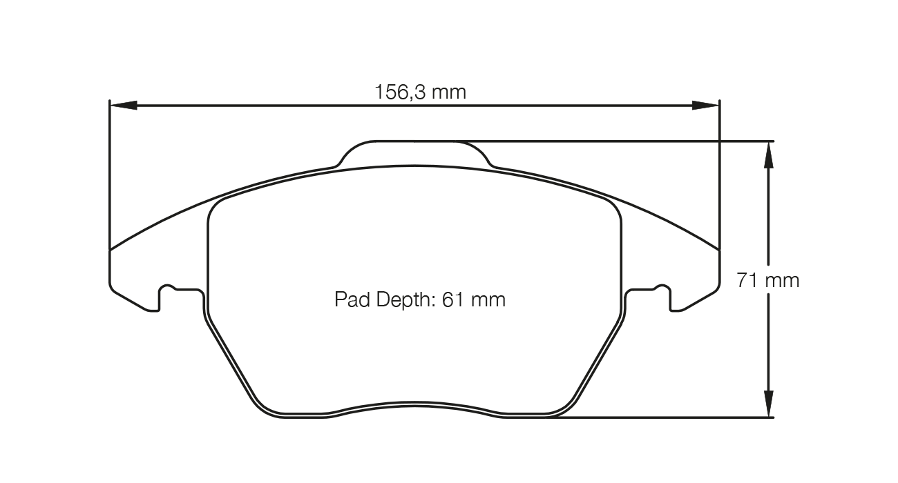 PAGID RSL 29 Brake Pads 156.3mm x 66mm E8001R2901 - Front