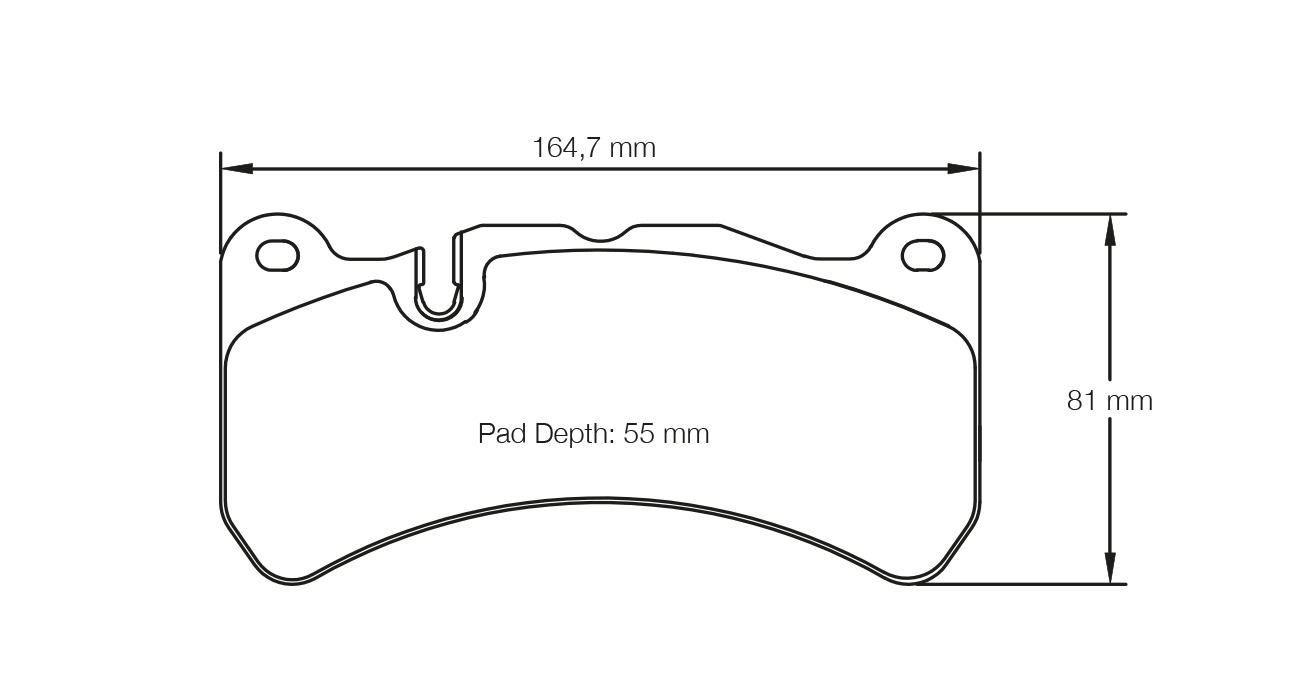 PAGID RSL 19 Brake Pads 164.7mm x 81mm E8005R1901 - Front