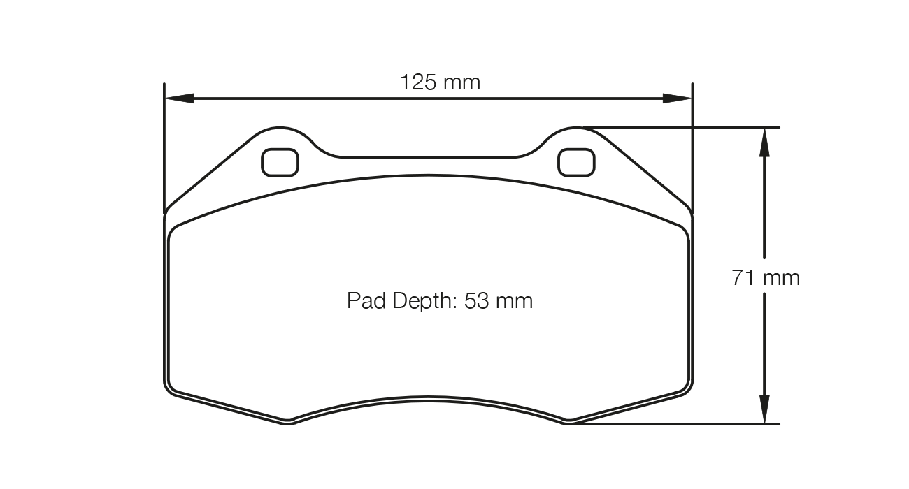 PAGID RST 5 Brake Pads 125mm x 71mm S8023T05001 - Front