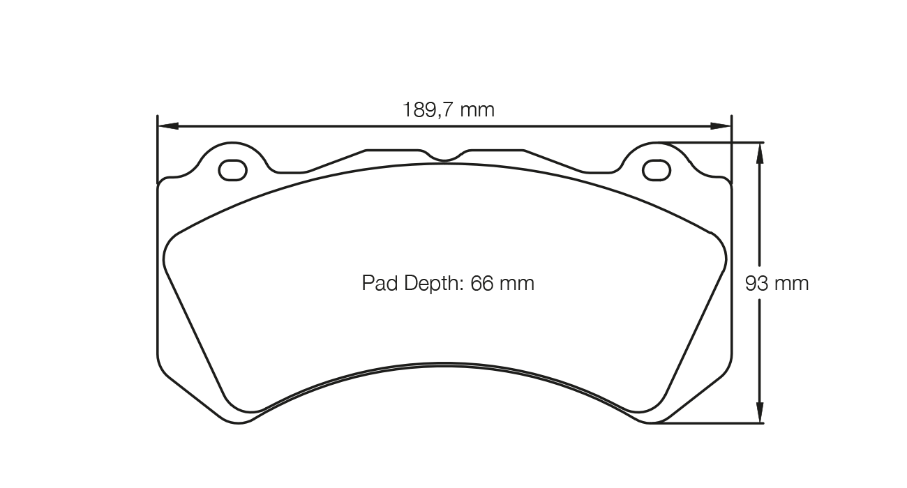 PAGID RSL 29 Brake Pads 189.7mm x 93mm E8081R2901 - Front