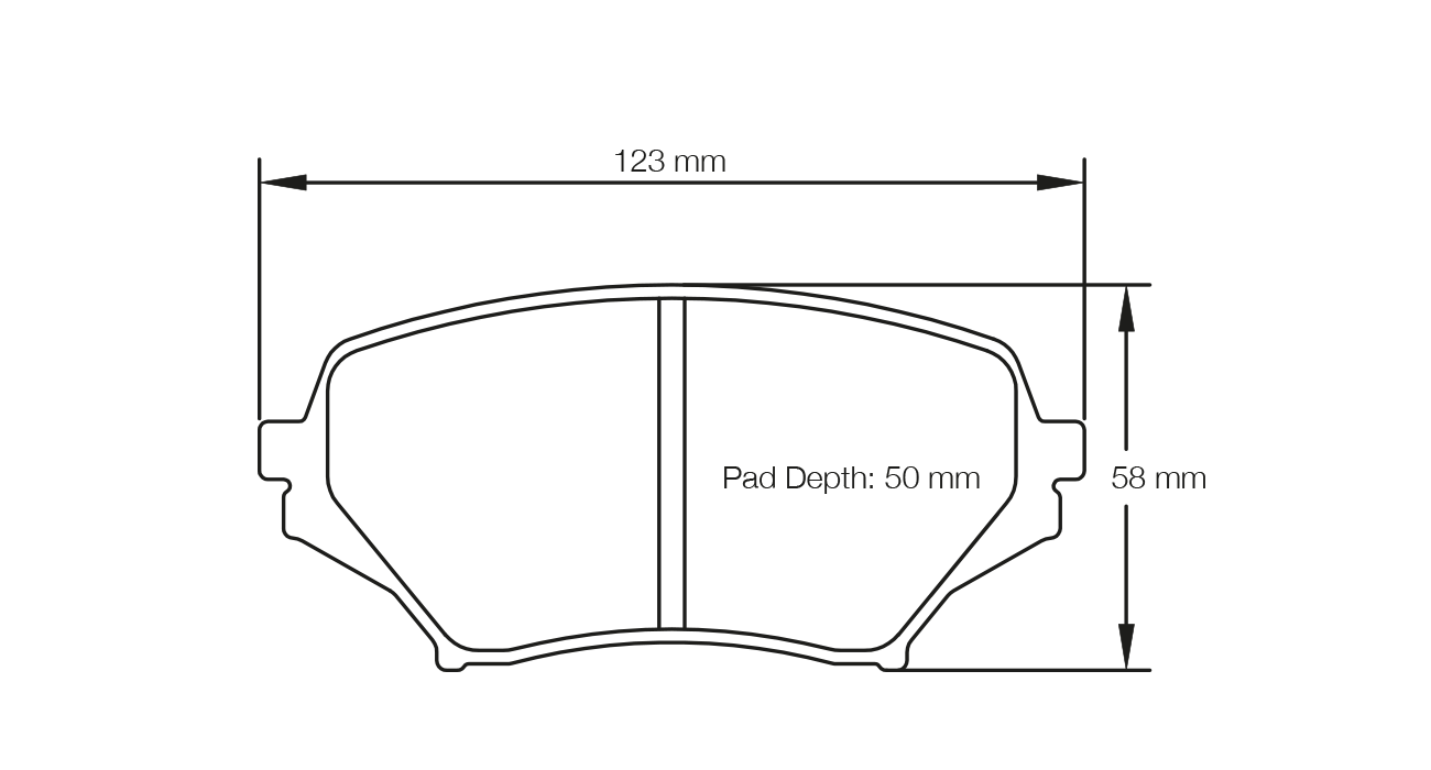 PAGID RSL 29 Brake Pads 123mm x 58mm E8082R2901 - Front
