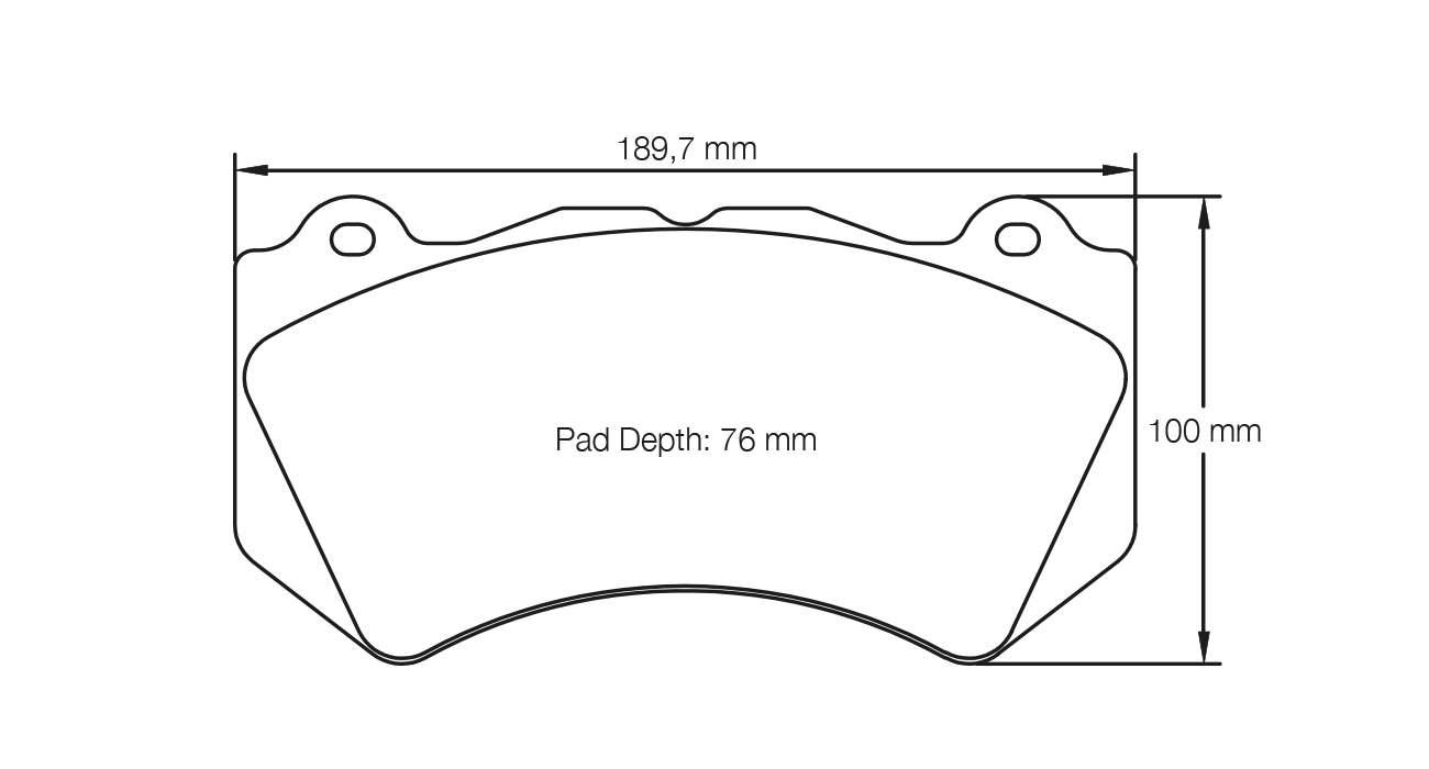 Pagid RSC 1 Brake Pads 189.7mm x 100mm S8083C01001 - Front