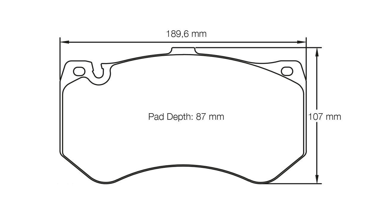 Pagid RSC 1 Brake Pads 189.6mm x 107mm S8088C01001 - Front