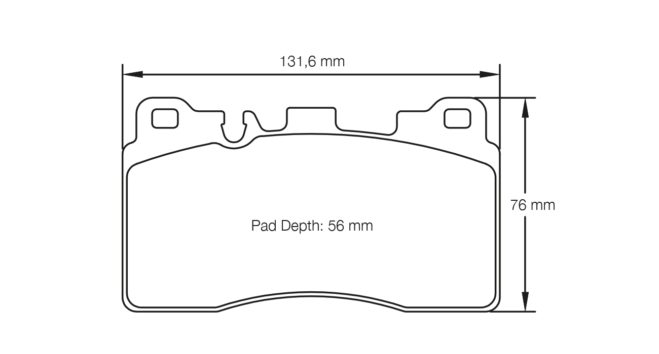 Pagid RSC 1 Brake Pads 131.6mm x 76mm S8089C01001 - Rear