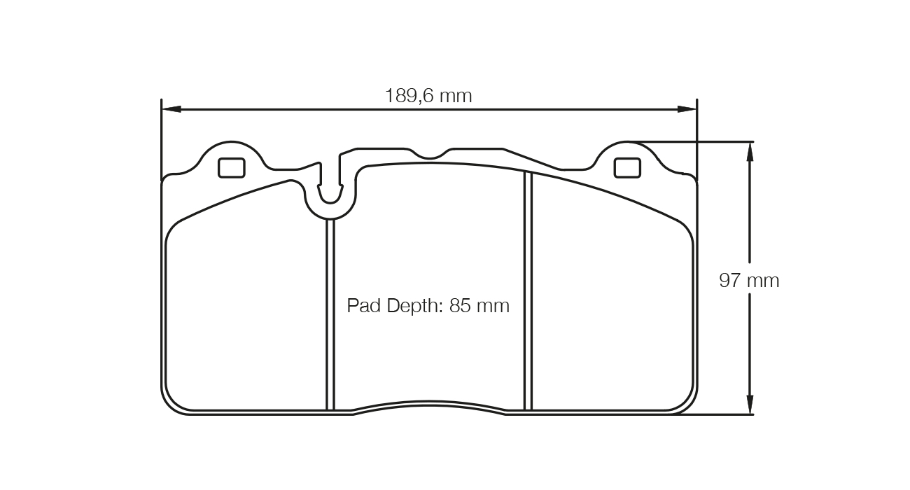 Pagid RSC 1 Brake Pads 189.6mm x 97mm S8091C01001 - Front