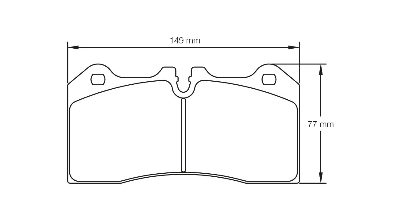 Pagid RSC 1 Brake Pads 149mm x 77mm S8187C01001 - Rear