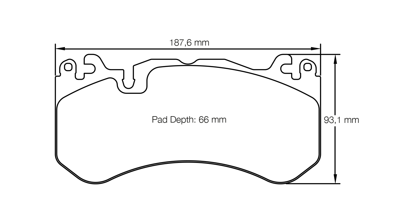 PAGID RSL 29 Brake Pads 187.6mm x 93.1mm S8238R29001 - Front