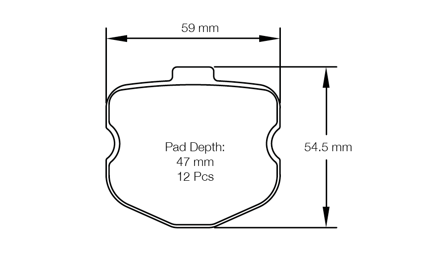 PAGID RSL 29 Brake Pads 59mm x 54.5mm S8240R29F01 - Front