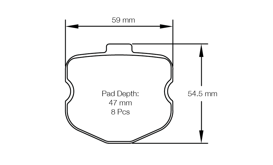 PAGID RSL 29 Brake Pads 59mm x 54.5mm S8240R29R01 - Rear