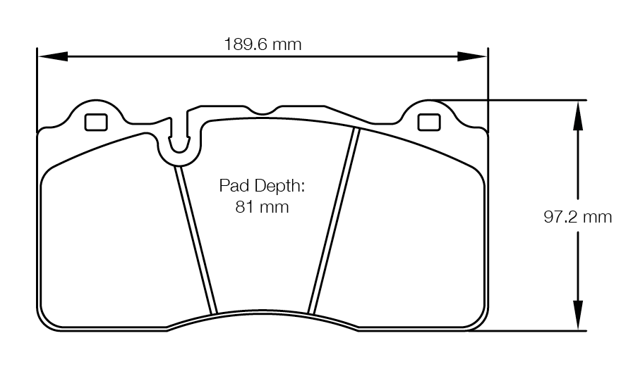 Pagid RSC 1 Brake Pads 189.6mm x 97mm S8253C01001 - Front