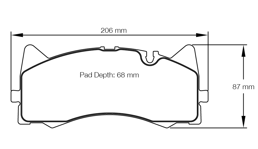 PAGID RSL 29 Brake Pads 206mm x 87mm S8257R29001 - Front