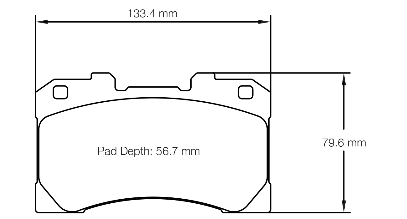 PAGID RSL 29 Brake Pads 133.4mm x 79.6mm S8299R29001 - Front