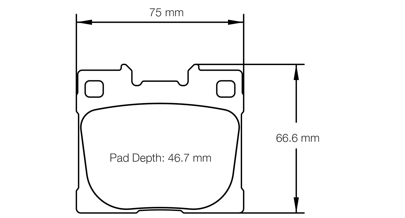 PAGID RST 3 Brake Pads 75mm x 66.6mm S8300T03001 - Rear