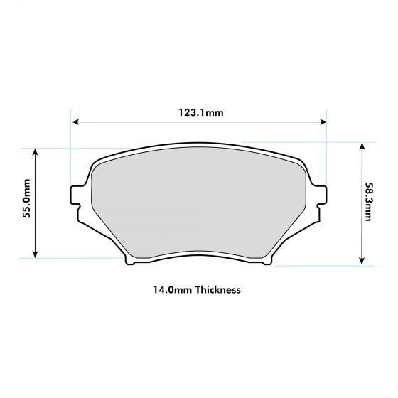 PBS ProRace Brake Pads 8624PR - Front