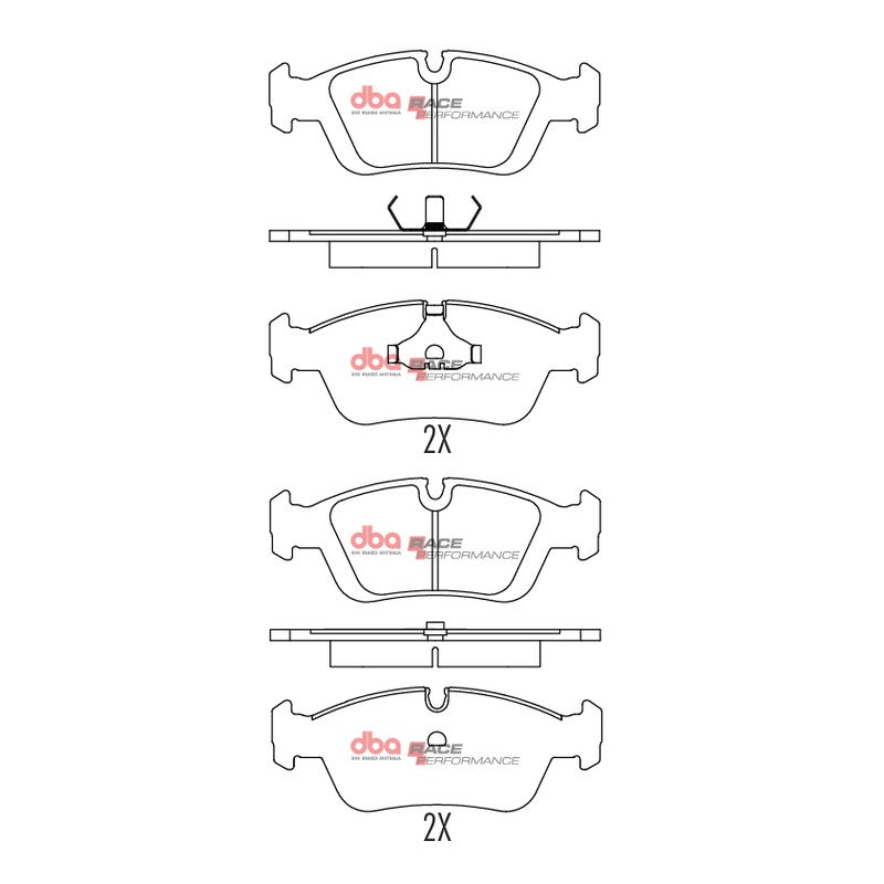 DBA Race Performance Brake Pads 151.4mm x 57.3mm DB1224RP - Front