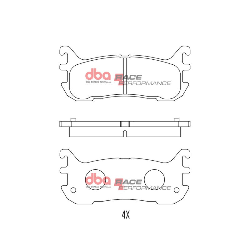 DBA Race Performance Brake Pads 102.1mm x 43mm DB1283RP - Rear