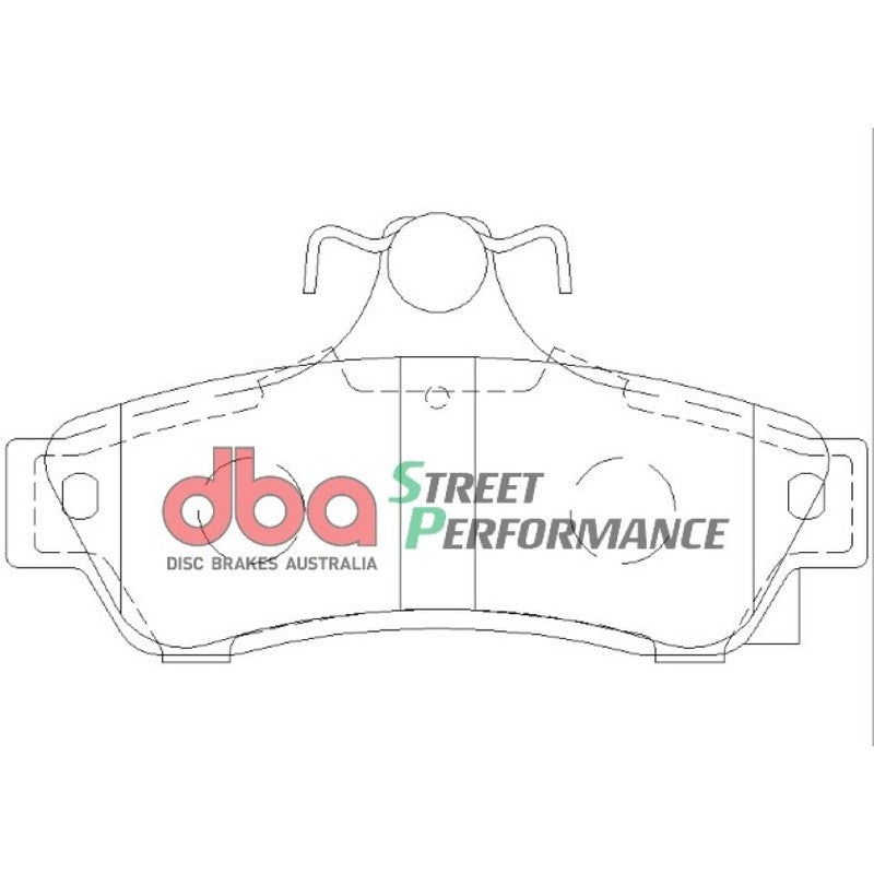 DBA Street Performance Brake Pads 113.7mm x 57.6mm DB1332SP - Rear