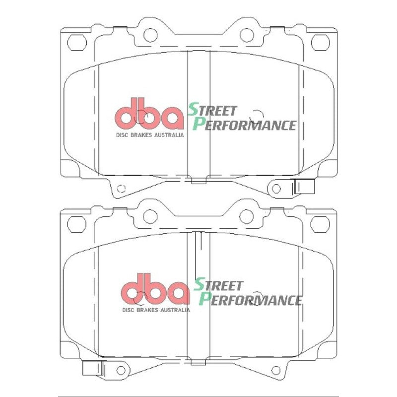 DBA Street Performance Brake Pads 119.3mm x 78mm DB1365SP - Front