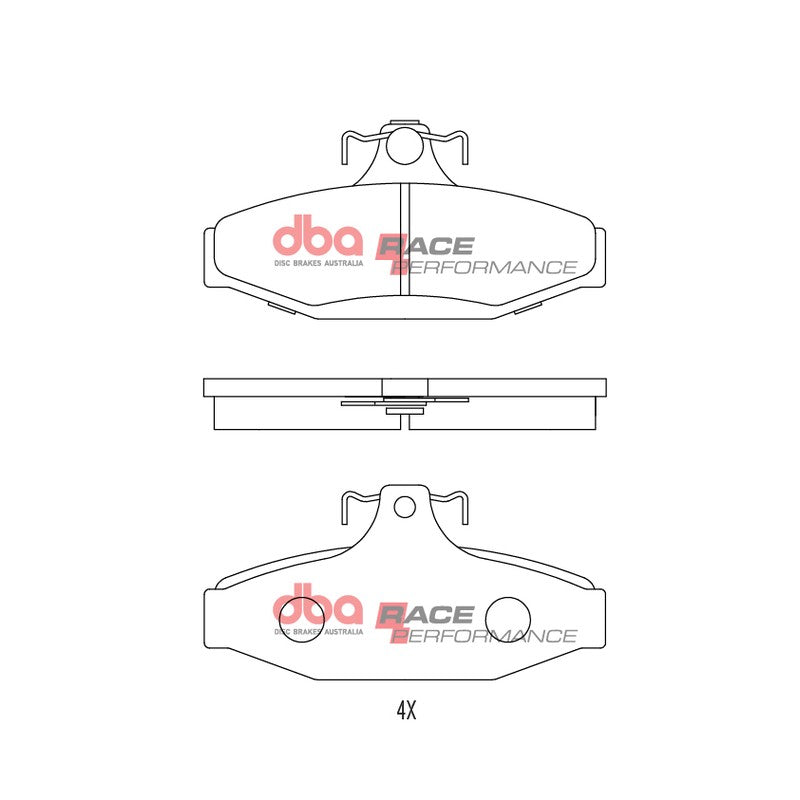 DBA Race Performance Brake Pads 113.6mm x 55mm DB1376RP - Rear