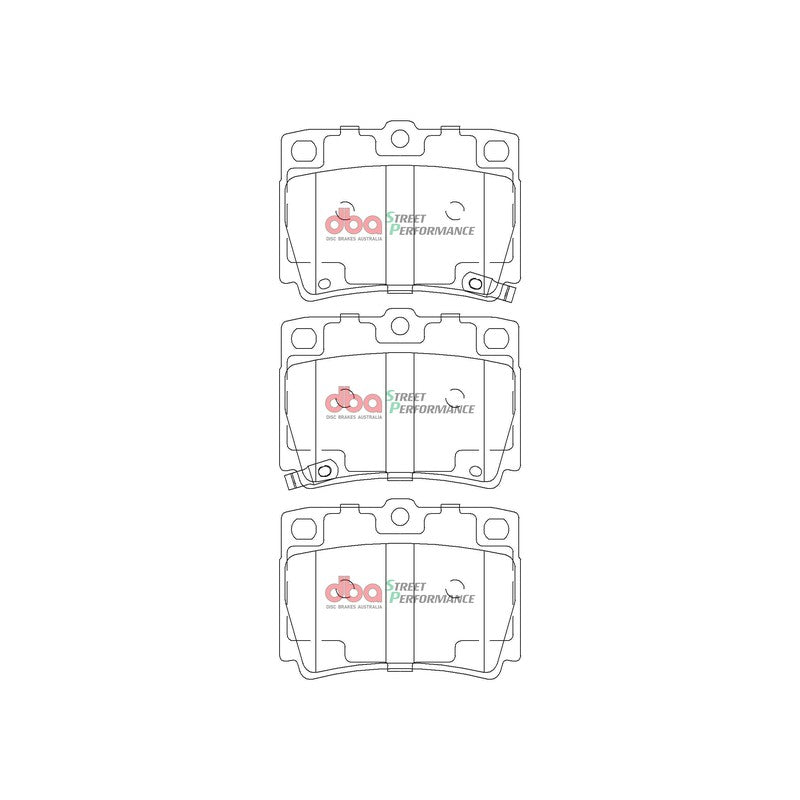DBA Street Performance Brake Pads 105.1mm x 46.7mm DB1390SP - Rear