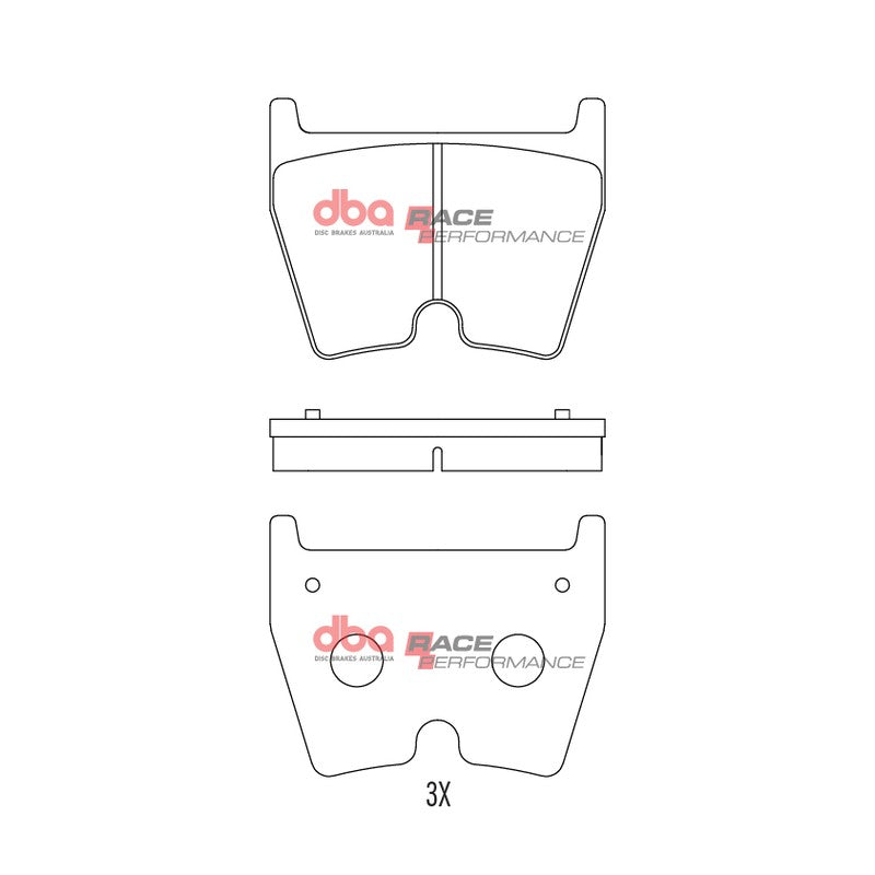 DBA Race Performance Brake Pads 95.3mm x 74.3mm DB15005RP - Front