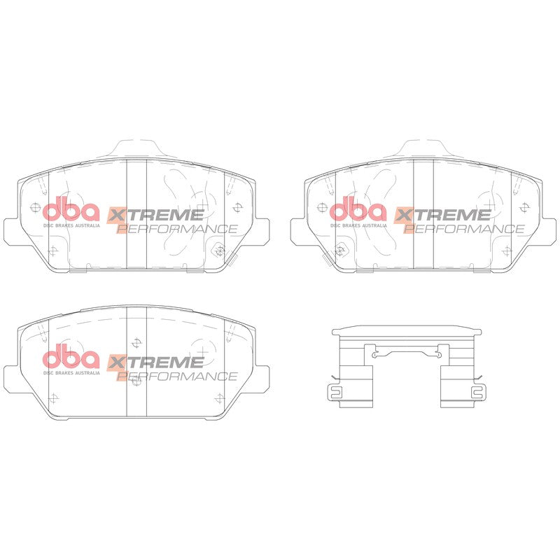 DBA Xtreme Performance Brake Pads 140.6mm x 61.2mm DB15012XP - Front