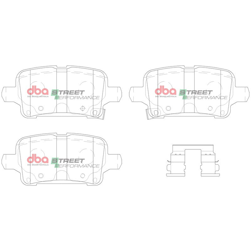 DBA Street Performance Brake Pads 141.9mm x 64.1mm DB15018SP - Rear