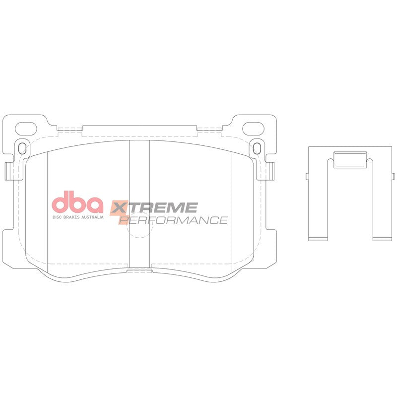 DBA Xtreme Performance Brake Pads 126.6mm x 77.8mm DB15021XP - Front