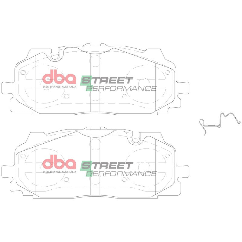 DBA Street Performance Brake Pads 194.1mm x 74.1mm DB15030SP - Front
