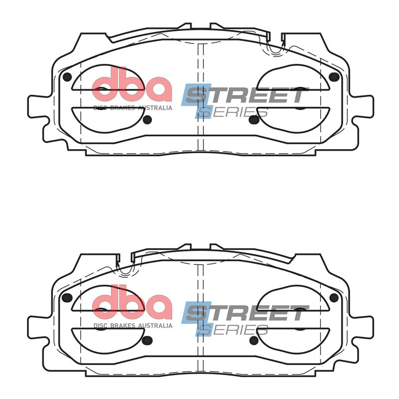DBA Street Series Ceramic Brake Pads 194.1mm x 74.1mm DB15030SS - Front