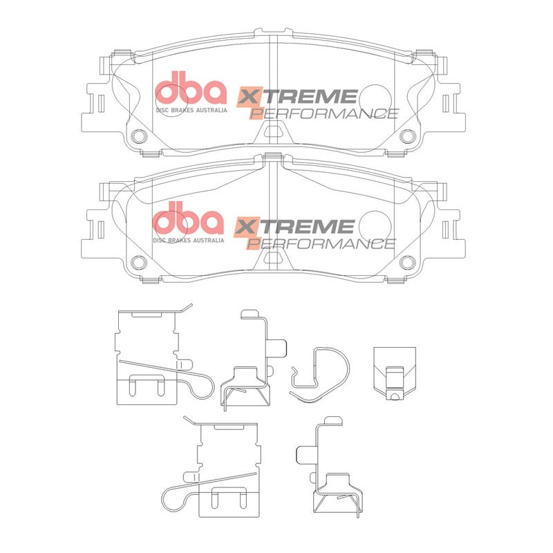 DBA Xtreme Performance Brake Pads 142.6mm x 47.5mm DB15078XP - Rear