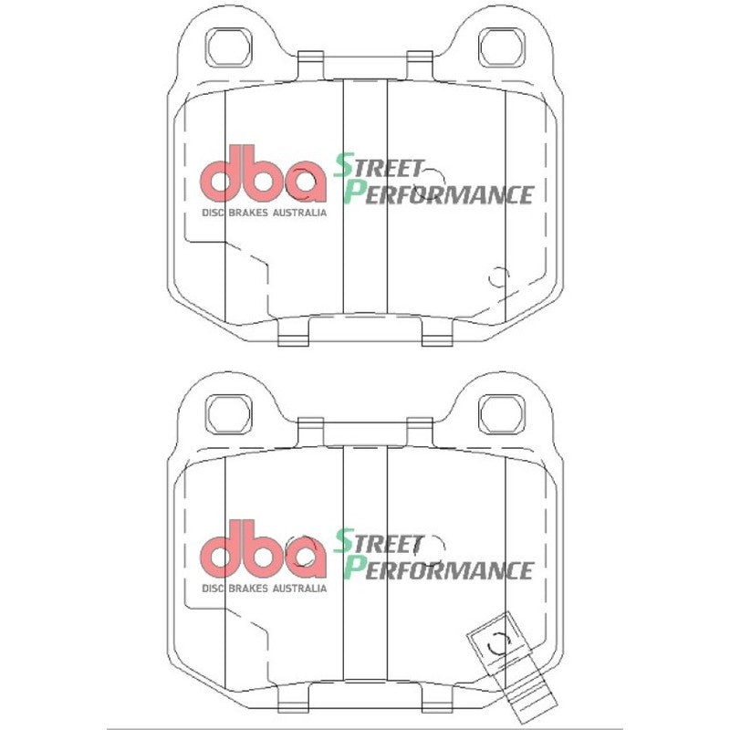 DBA Street Performance Brake Pads 76.6mm x 65.4mm DB1521SP - Rear