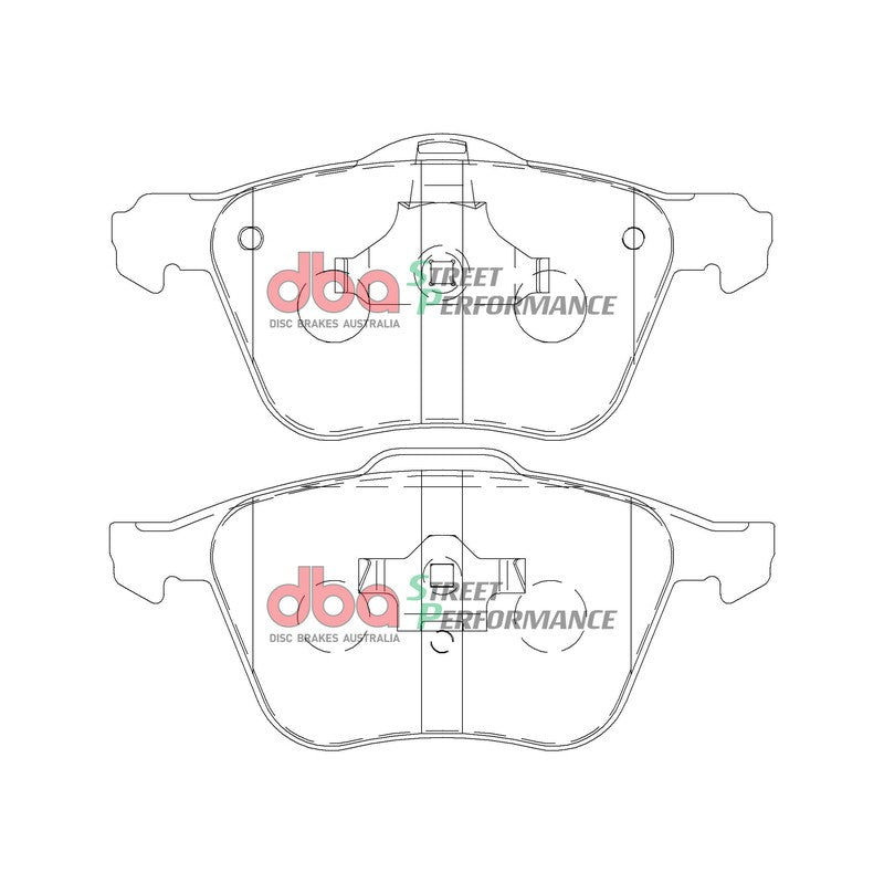 DBA Street Performance Brake Pads 155.2mm x 72mm DB1658SP - Front