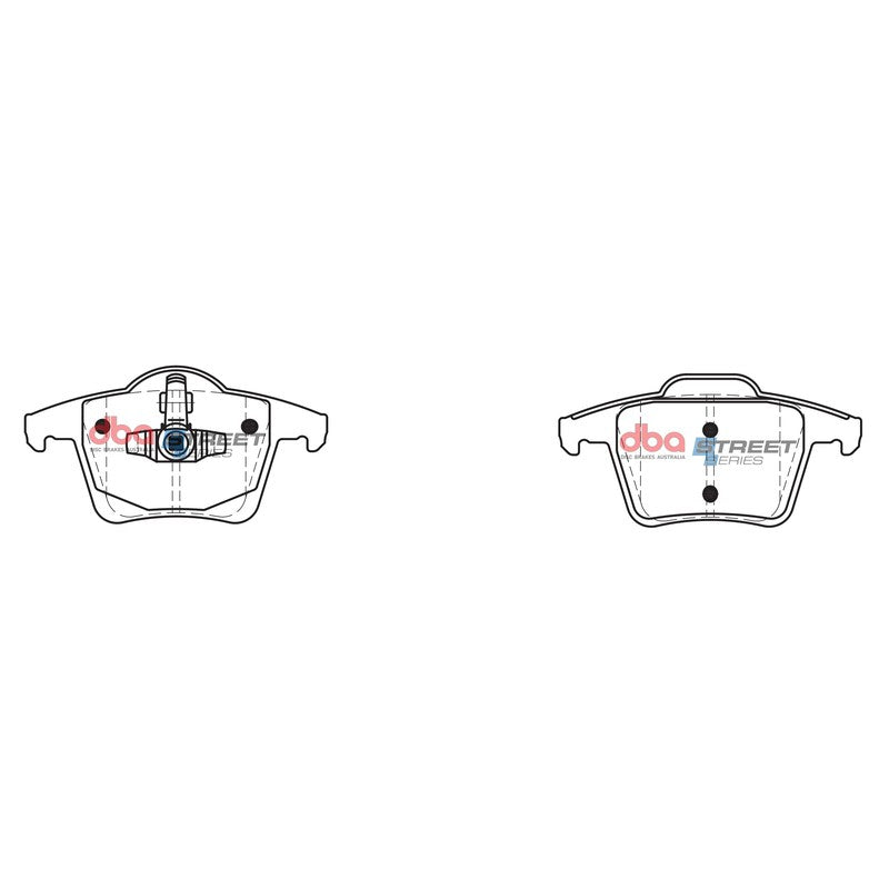 DBA Street Series Ceramic Brake Pads 123.2, 123.2mm x 63.7, 61.9mm DB1659SS - Rear