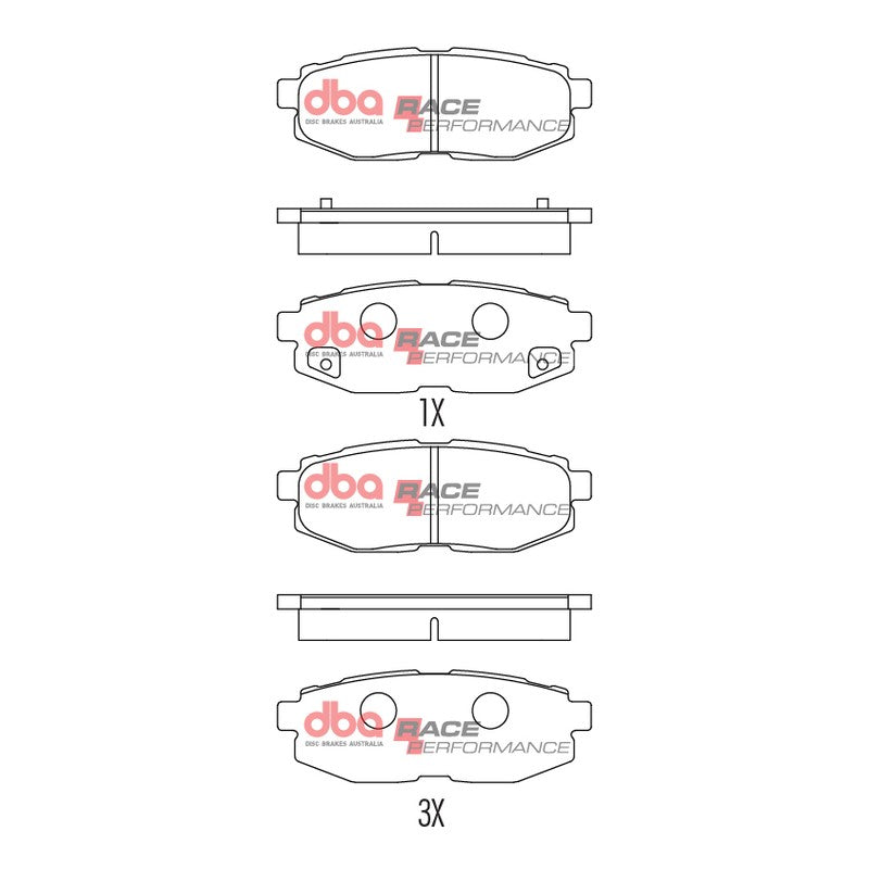 DBA Race Performance Brake Pads 110.4mm x 39.6mm DB1789RP - Rear