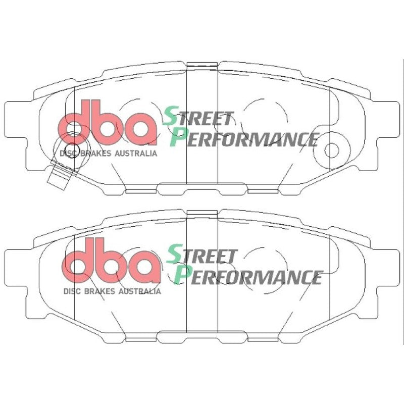 DBA Street Performance Brake Pads 110.4mm x 37.5mm DB1803SP - Rear