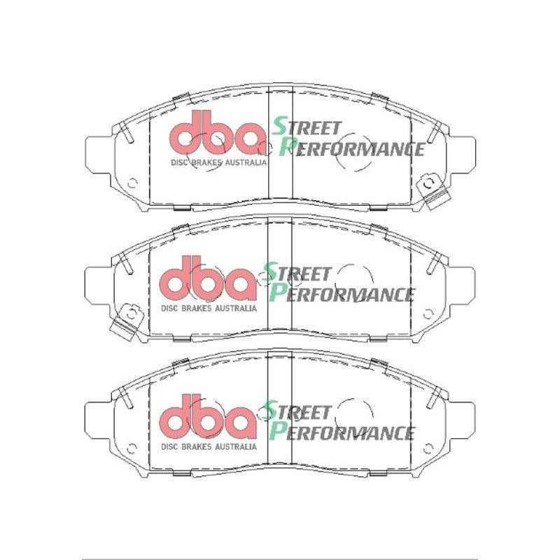 DBA Street Performance Brake Pads 163.6mm x 54.1mm DB1835SP - Front