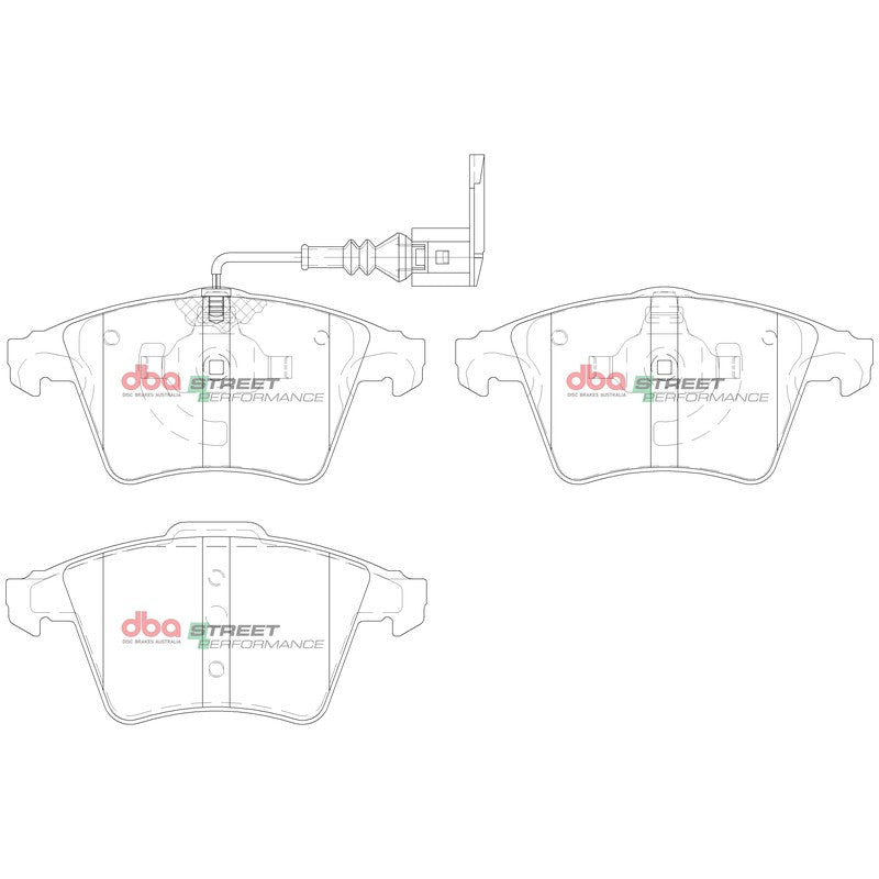 DBA Street Performance Brake Pads 155.0, 156.2mm x 73.5, 75.2mm DB1947SP - Front