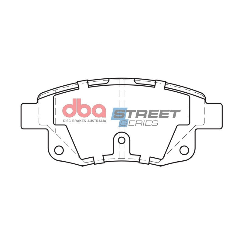 DBA Street Series Semi-Metallic Brake Pads 122.8mm x 53.5mm DB1968SS - Rear