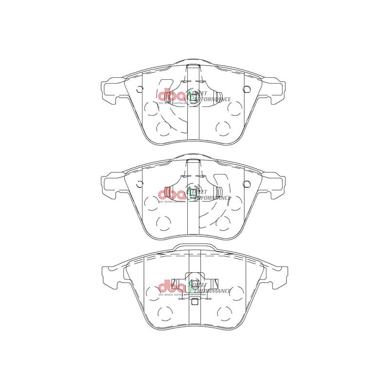DBA Street Performance Brake Pads 155.1mm x 72.8mm DB2176SP - Front