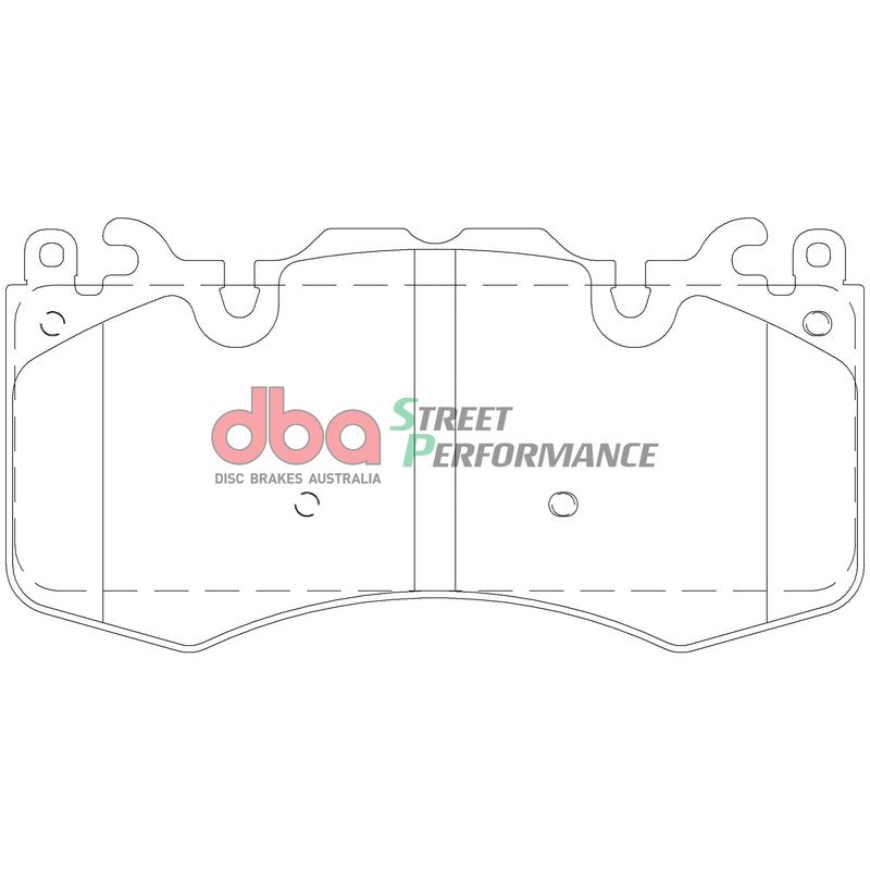 DBA Street Performance Brake Pads 189.6mm x 96mm DB2204SP - Front