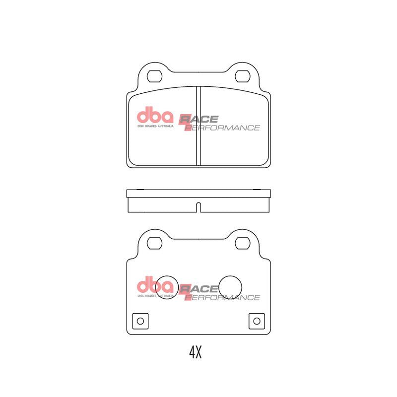 DBA Race Performance Brake Pads 86.7mm x 63.5mm DB2215RP - Rear