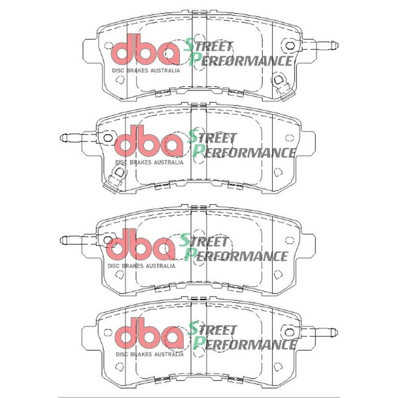DBA Street Performance Brake Pads 127.5mm x 50mm DB2244SP - Rear