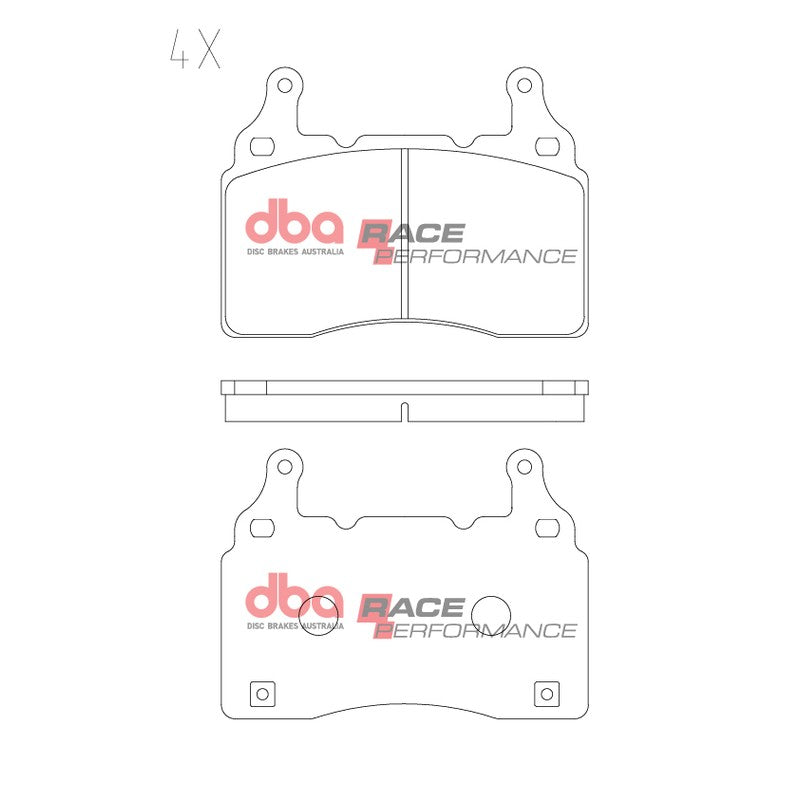 DBA Race Performance Brake Pads 131.8mm x 66.8mm DB2358ARP - Front