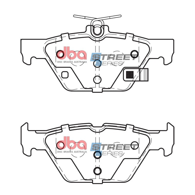 DBA Street Series Ceramic Brake Pads 123.1, 123.1mm x 52.9, 48.0mm DB2398SS - Rear