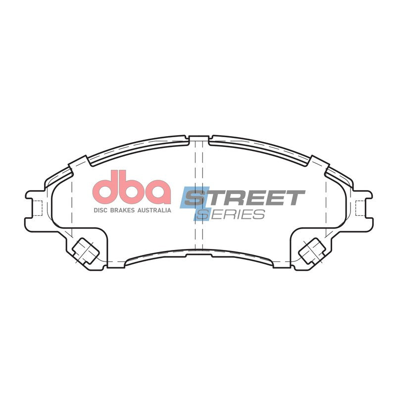 DBA Street Series Ceramic Brake Pads 141.9mm x 54.9mm DB2430SS - Front