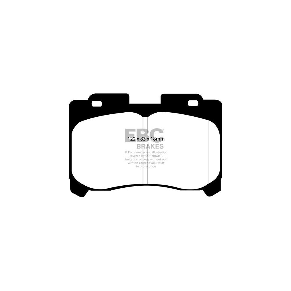 EBC Yellowstuff Brake Pads 122mm x 83mm DP41004R - Front