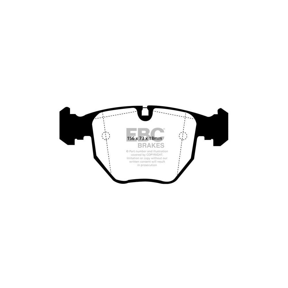 EBC Greenstuff 6000 Brake Pads 156mm x 73mm DP61036 - Front