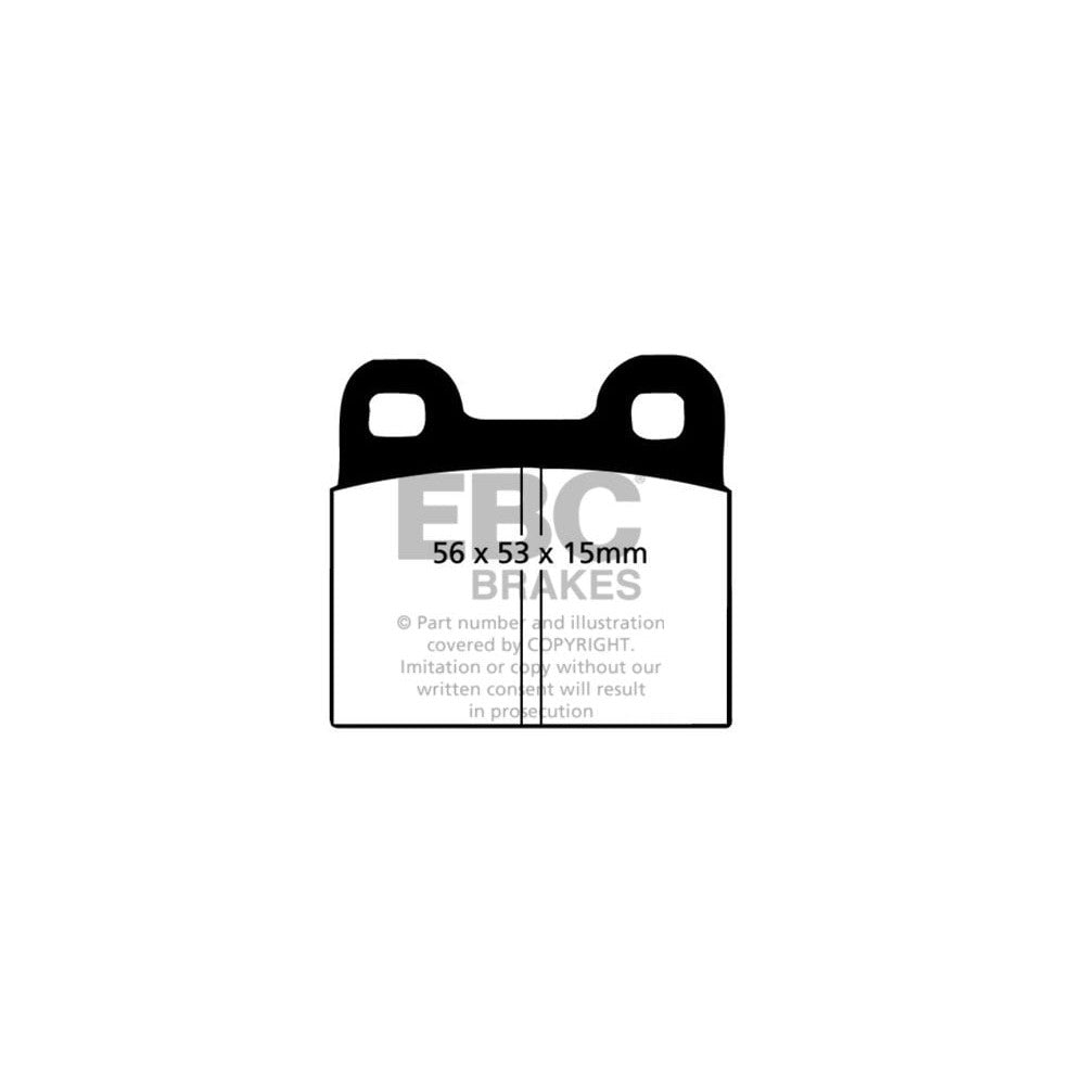 EBC Redstuff Brake Pads 56mm x 53mm DP3105C - Rear