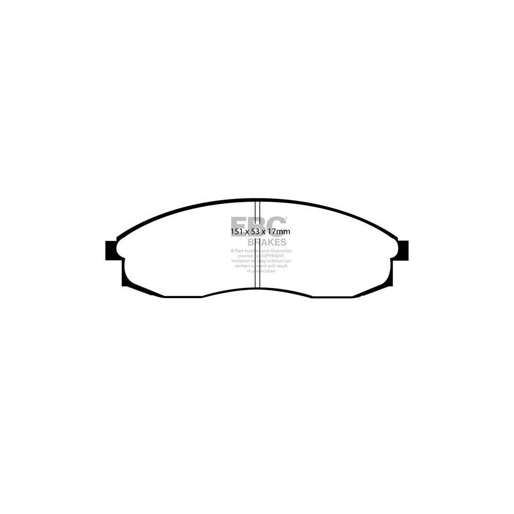 EBC Redstuff Brake Pads 151mm x 53mm DP31082C - Front